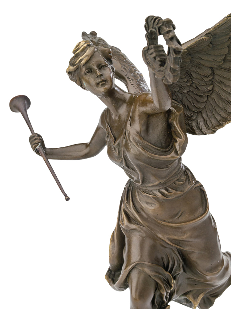 Bronzeskulptur 39cm winged victory Flügel Bronzefigur Bronze Antikstil sculpture