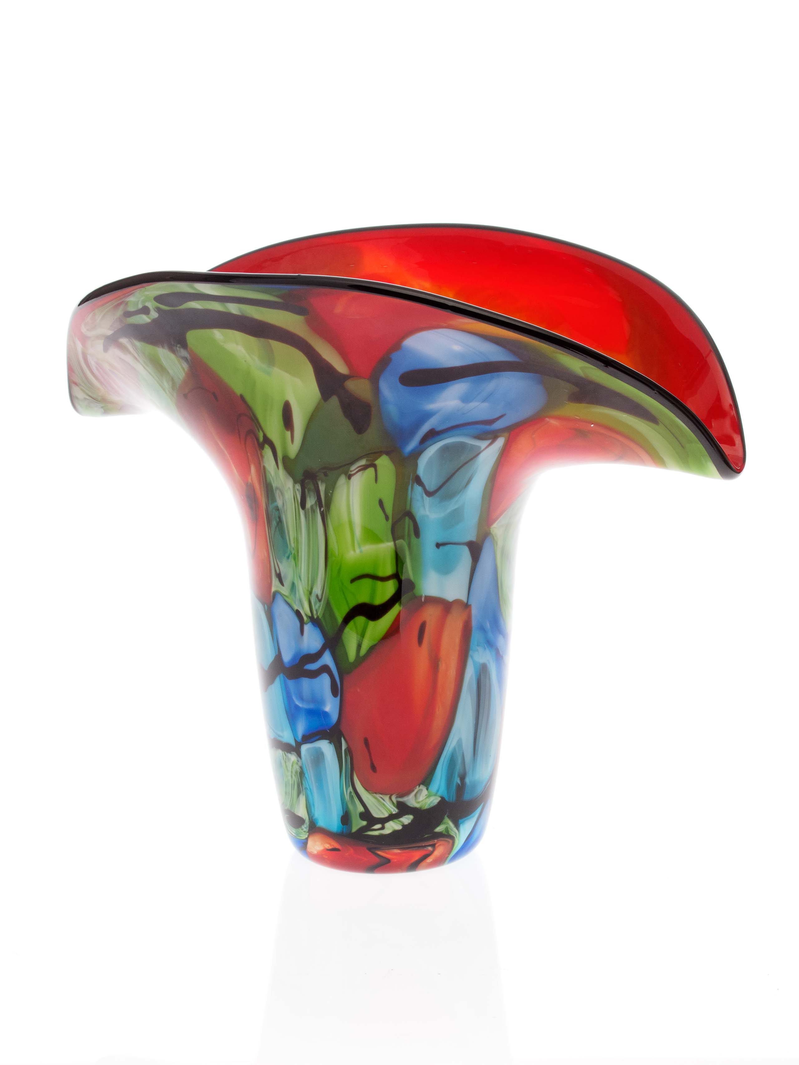 Glasvase Glas Vase im Murano Stil glass vase massive Tischvase 4,1kg